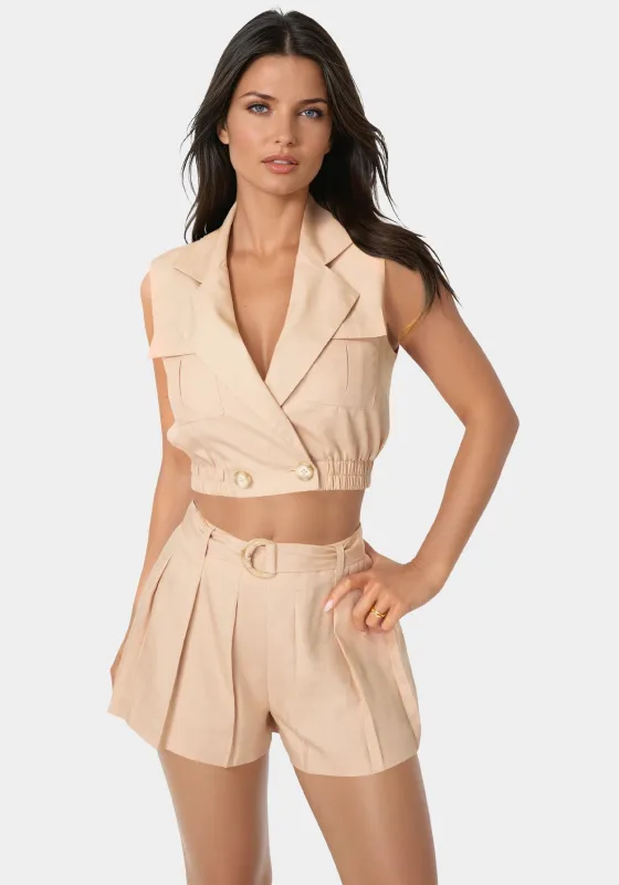 Tailored Crossover Vest Top sold by Bebe