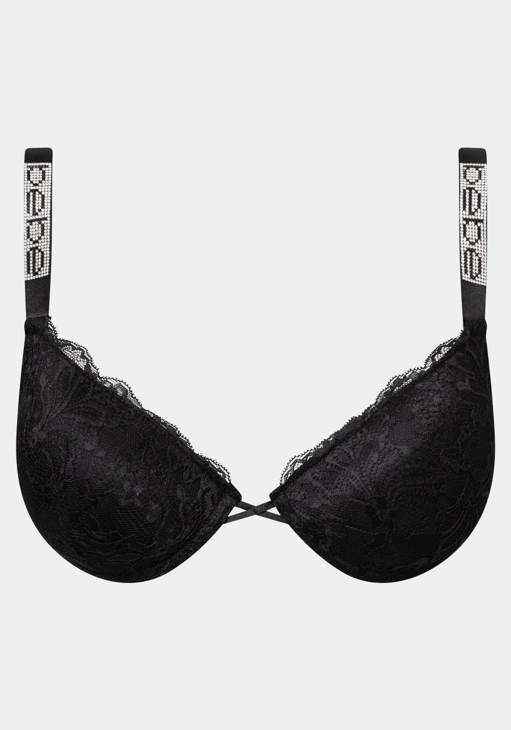 MEGA PUSH UP Lace Bra with Bebe Rhinestone Detail sold by Bebe product image thumbnail 3