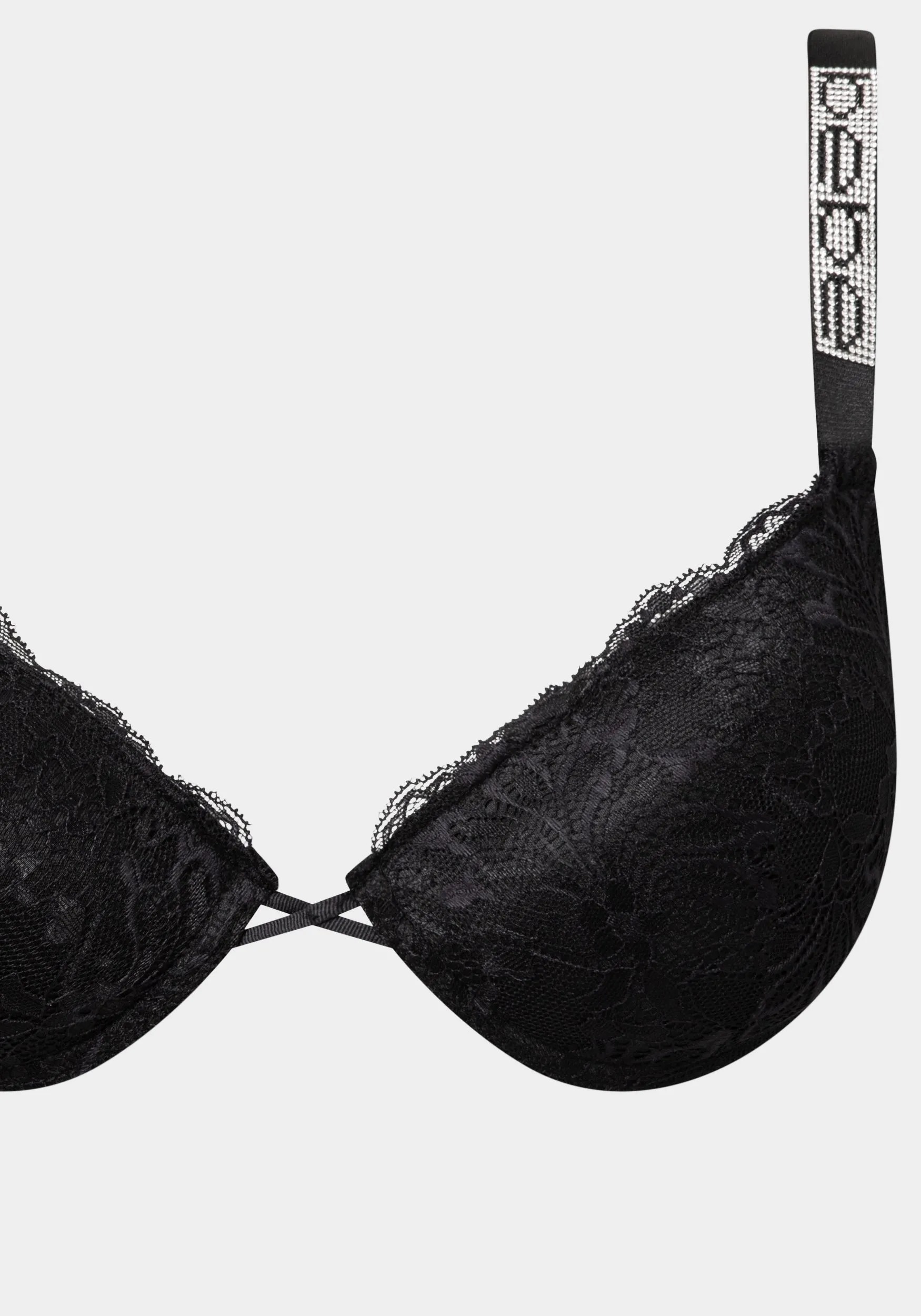 MEGA PUSH UP Lace Bra with Bebe Rhinestone Detail sold by Bebe product image thumbnail 4