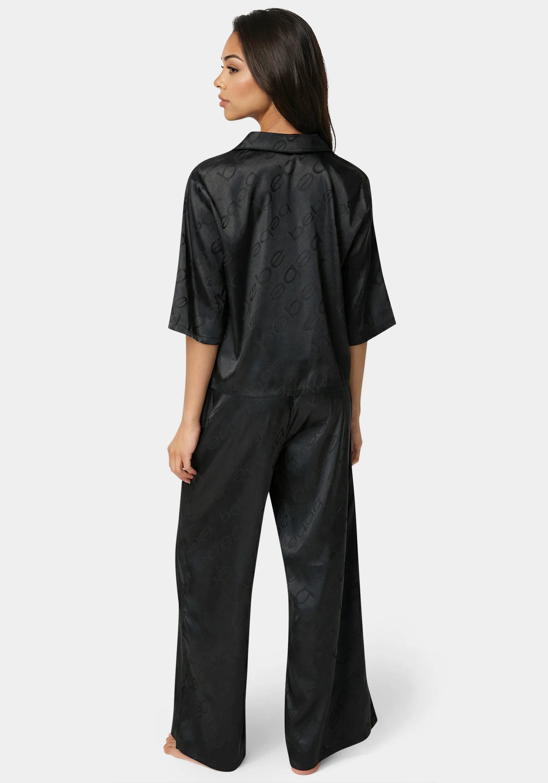 2pc Satin Notch Collar Pant Set sold by Bebe product image thumbnail 3