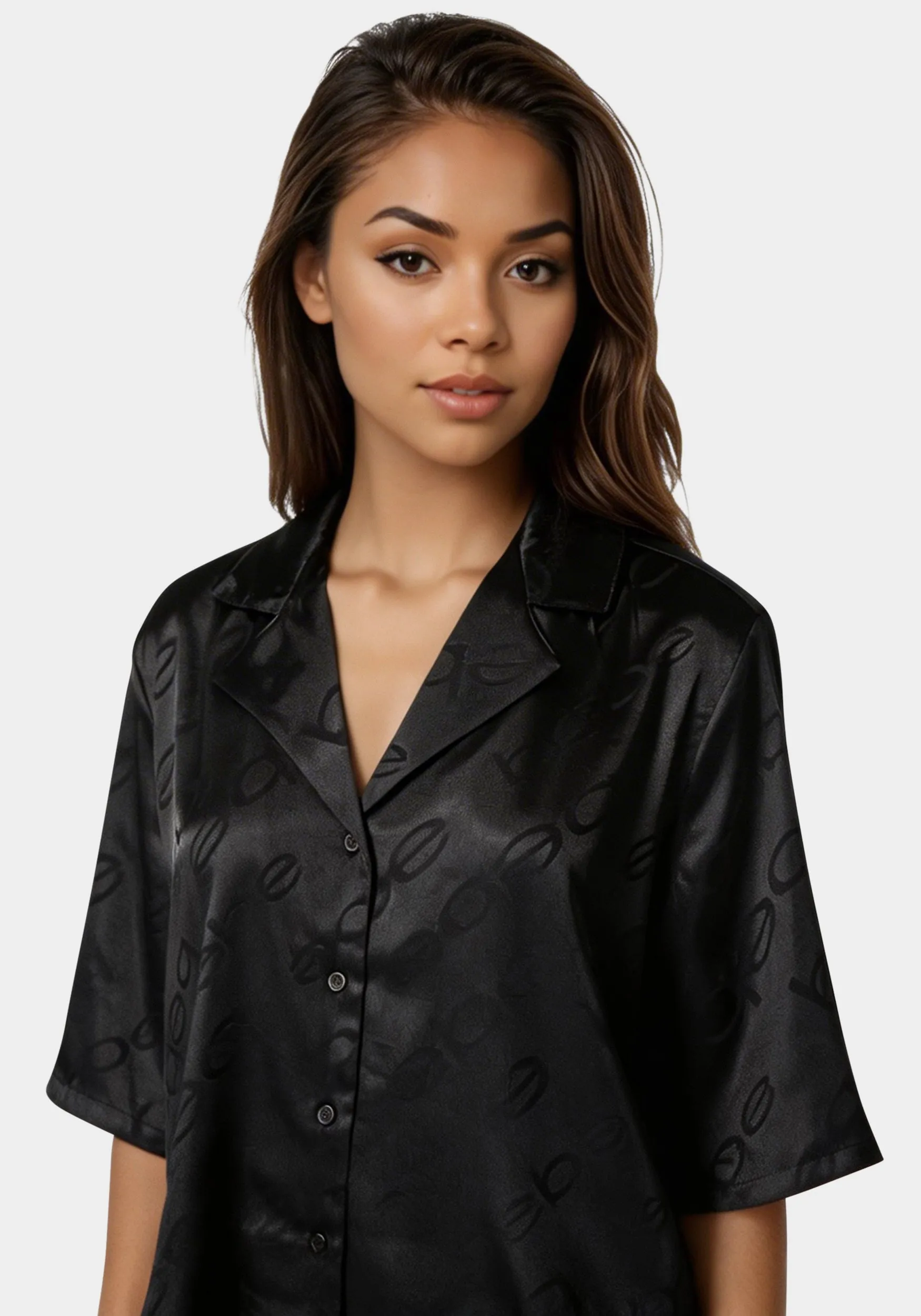 2pc Satin Notch Collar Pant Set sold by Bebe product image thumbnail 4