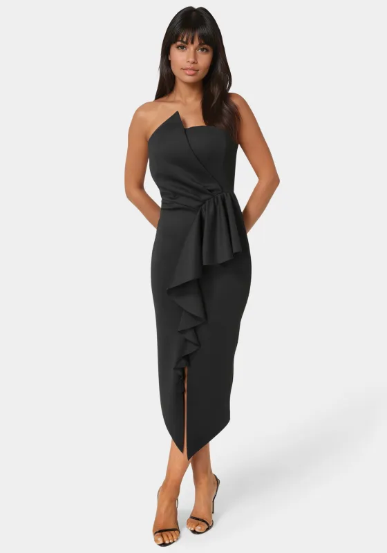 Strapless Cascade Midi Dress made by Jump