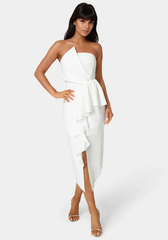Strapless Cascade Midi Dress made by Jump