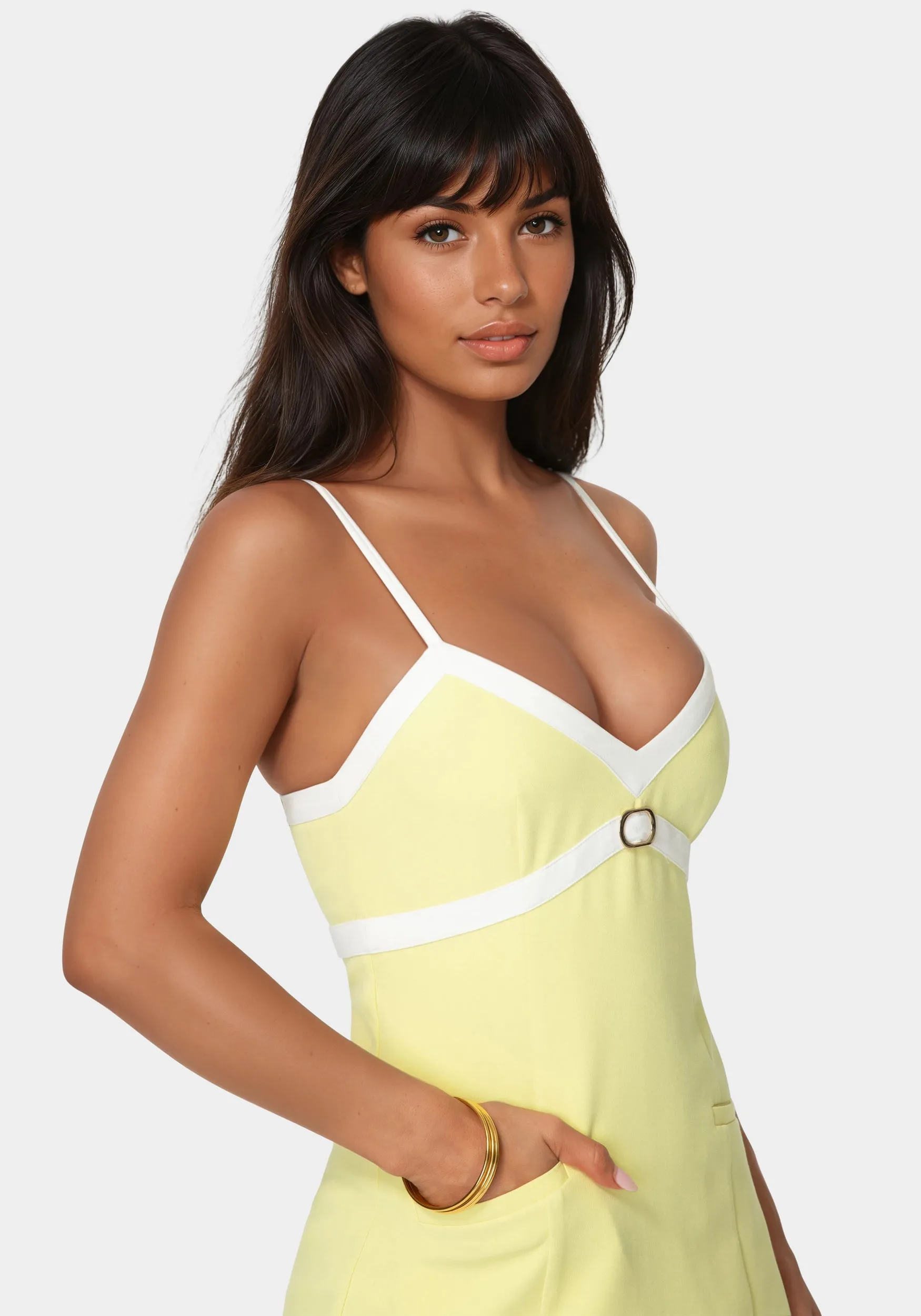 Tailored V Neck Romper sold by Bebe product image thumbnail 3