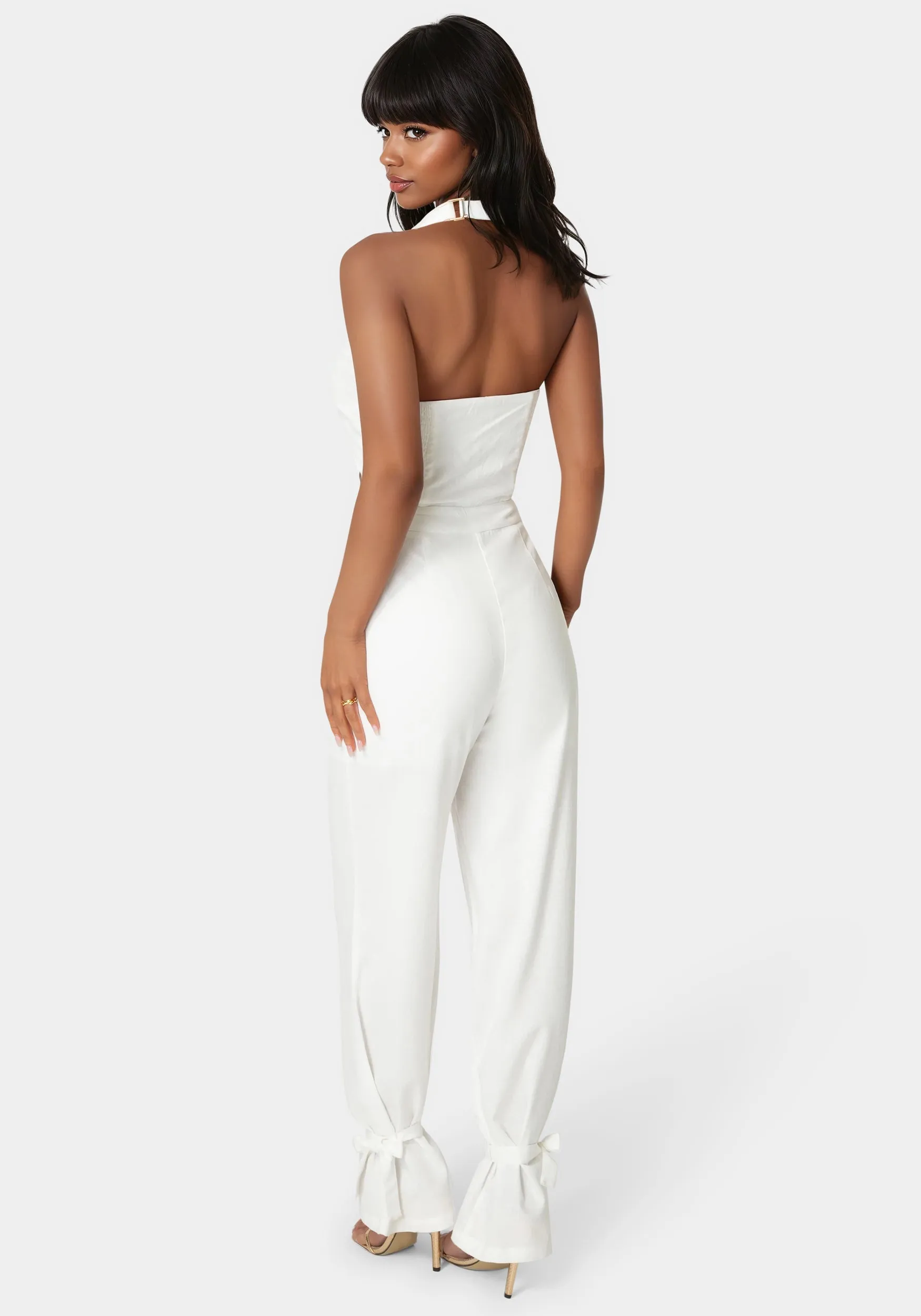 Tailored Vest Style Halter Jumpsuit sold by Bebe product image thumbnail 2