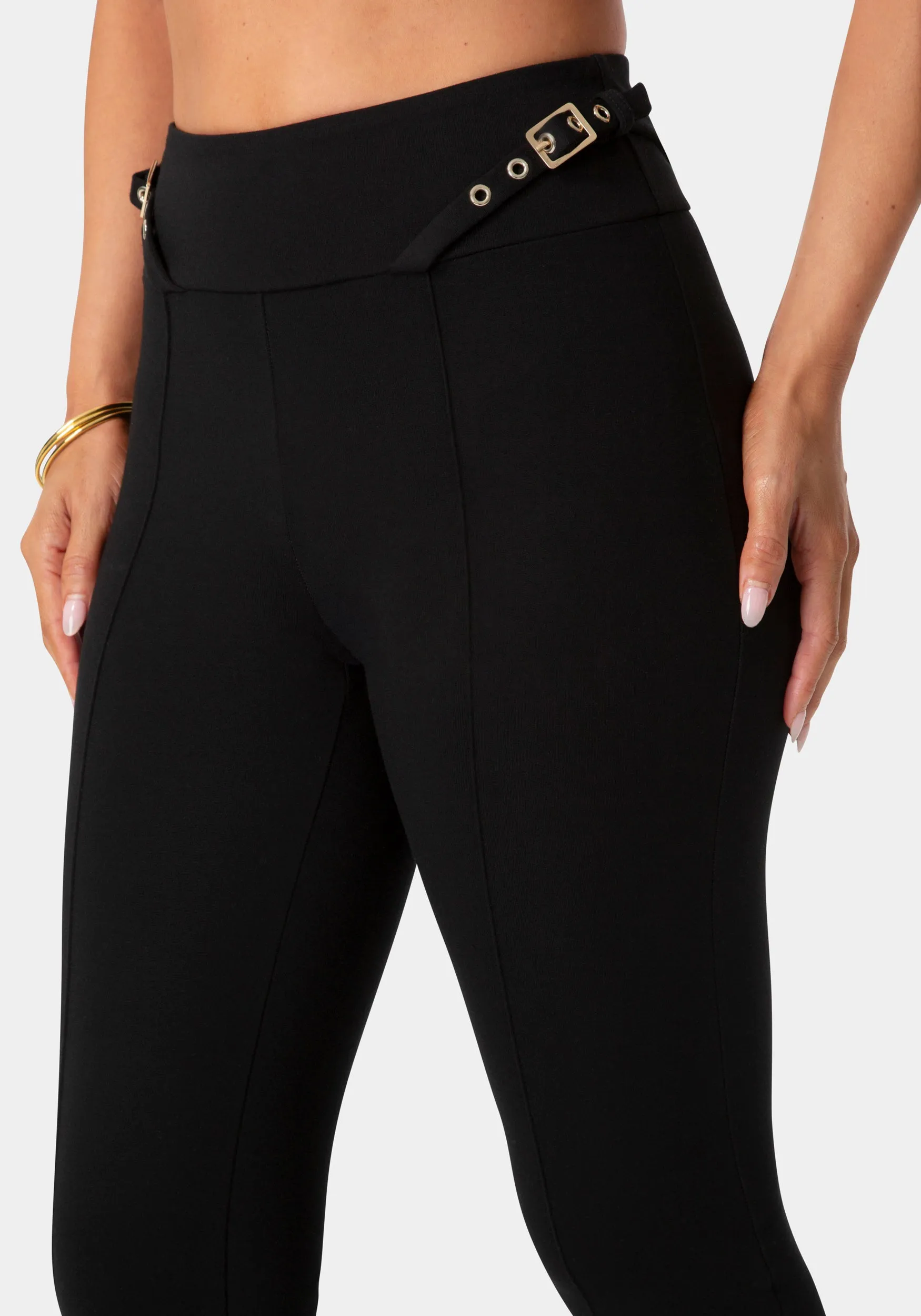 High Waist Belted Legging sold by Bebe product image thumbnail 4