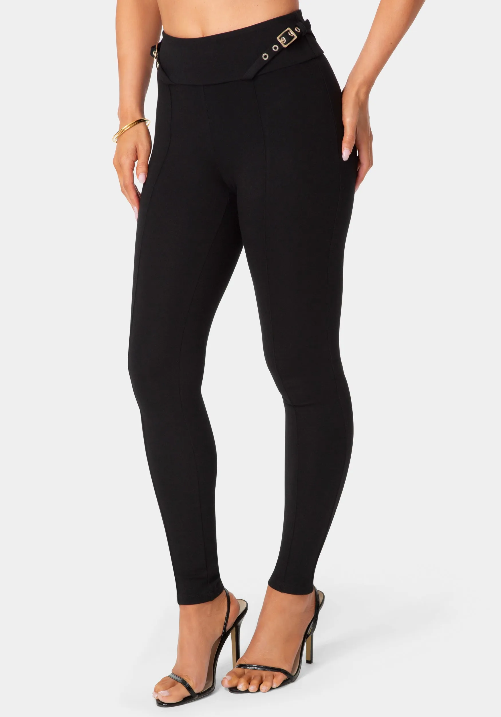 High Waist Belted Legging sold by Bebe product image thumbnail 5