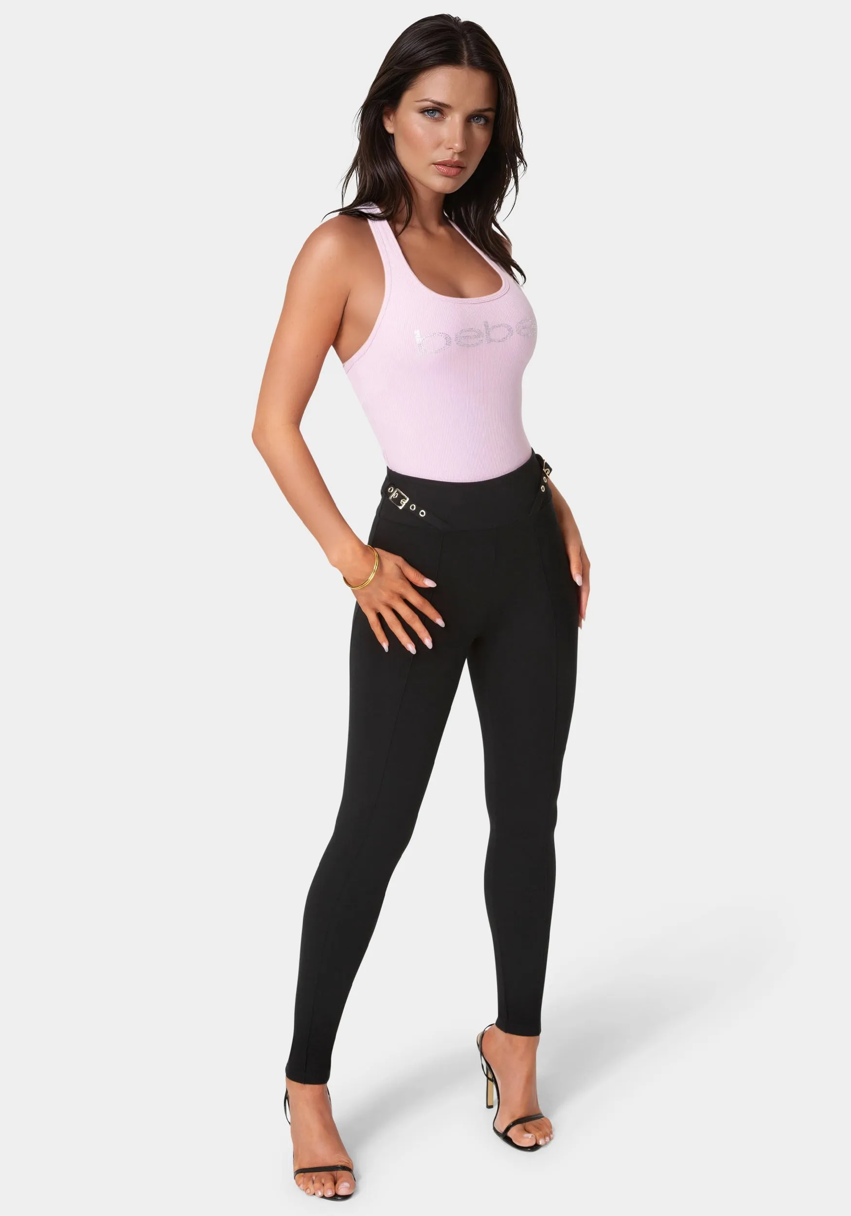High Waist Belted Legging sold by Bebe product image thumbnail 2