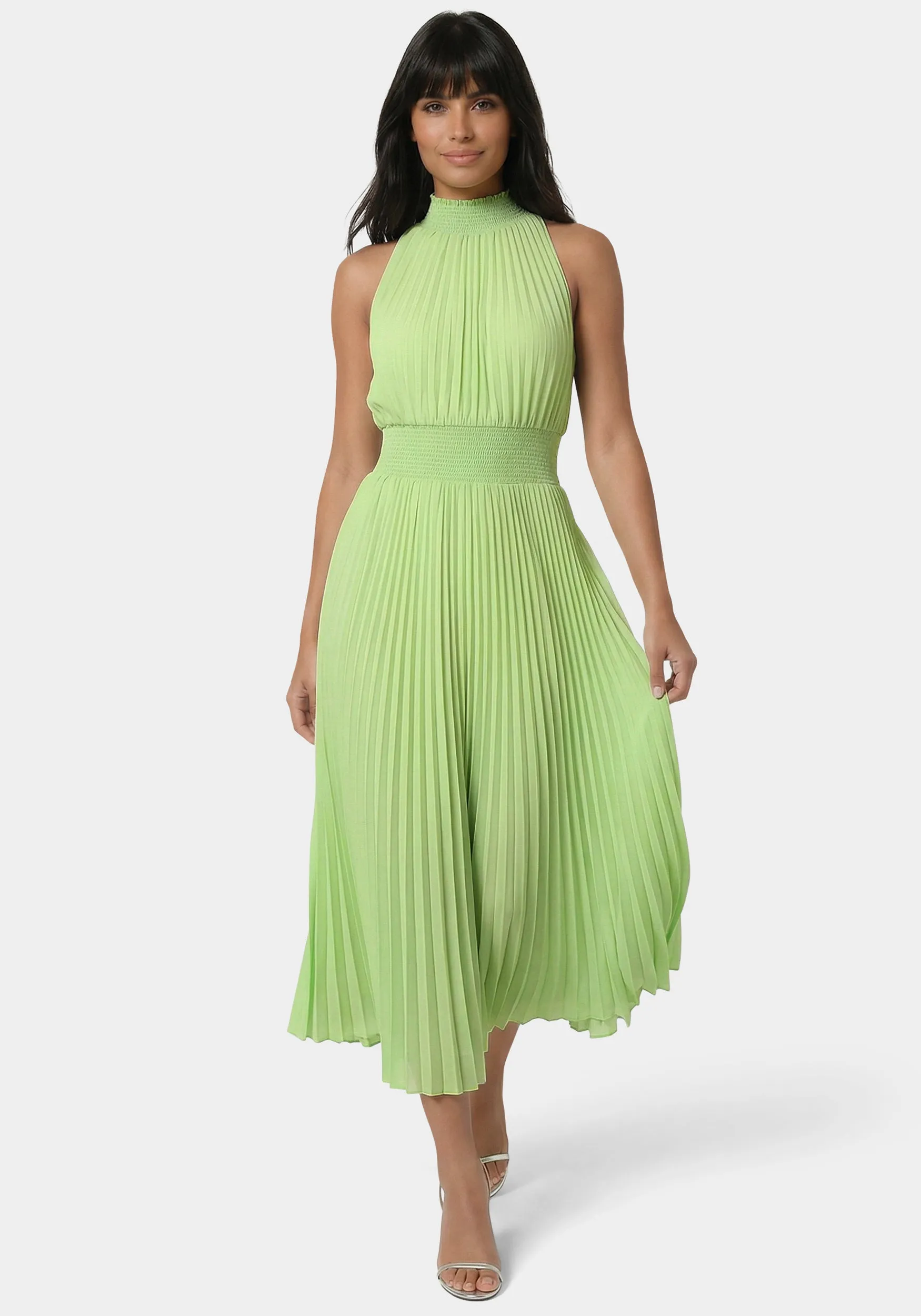 Sleeveless Pleated Dress sold by Bebe