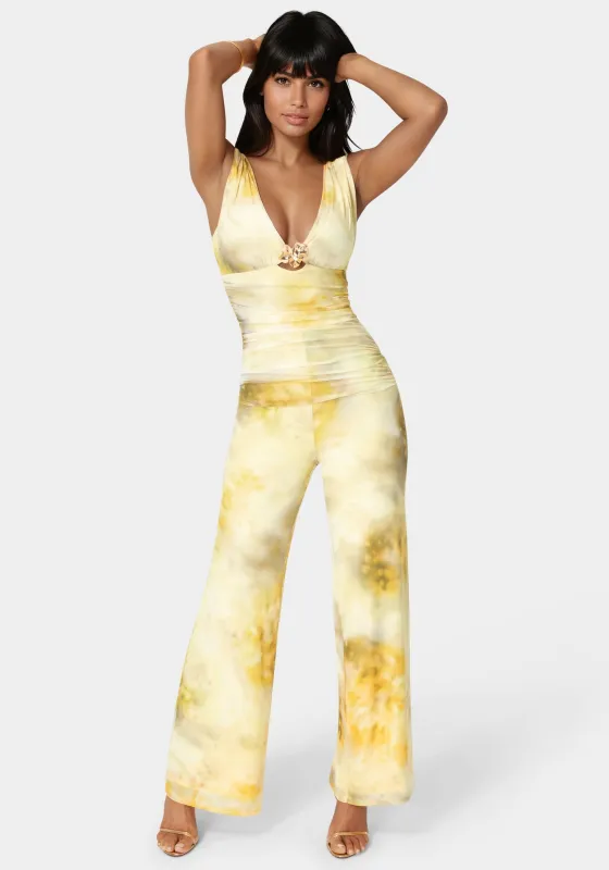 Shirred Waist Palazzo Leg Jumpsuit sold by Bebe