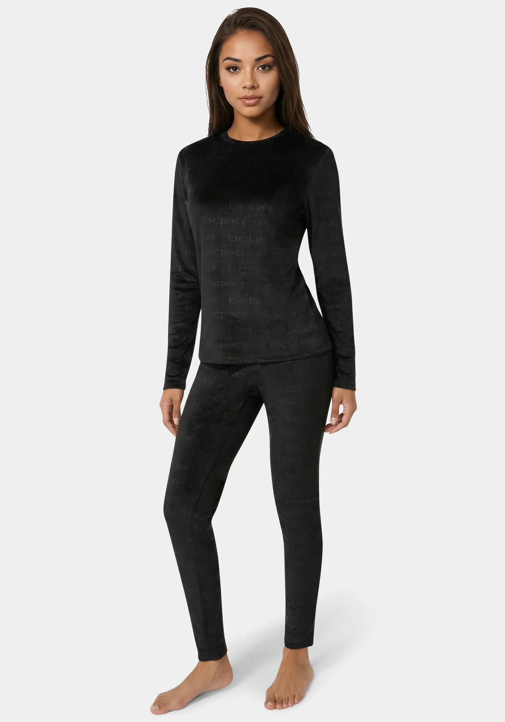 2pc Velour Bebe Louge Sleep Base Layer Set sold by Bebe