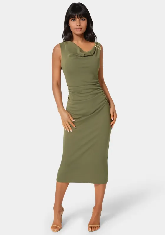 One Shoulder Trim Strap Midi Dress sold by Bebe