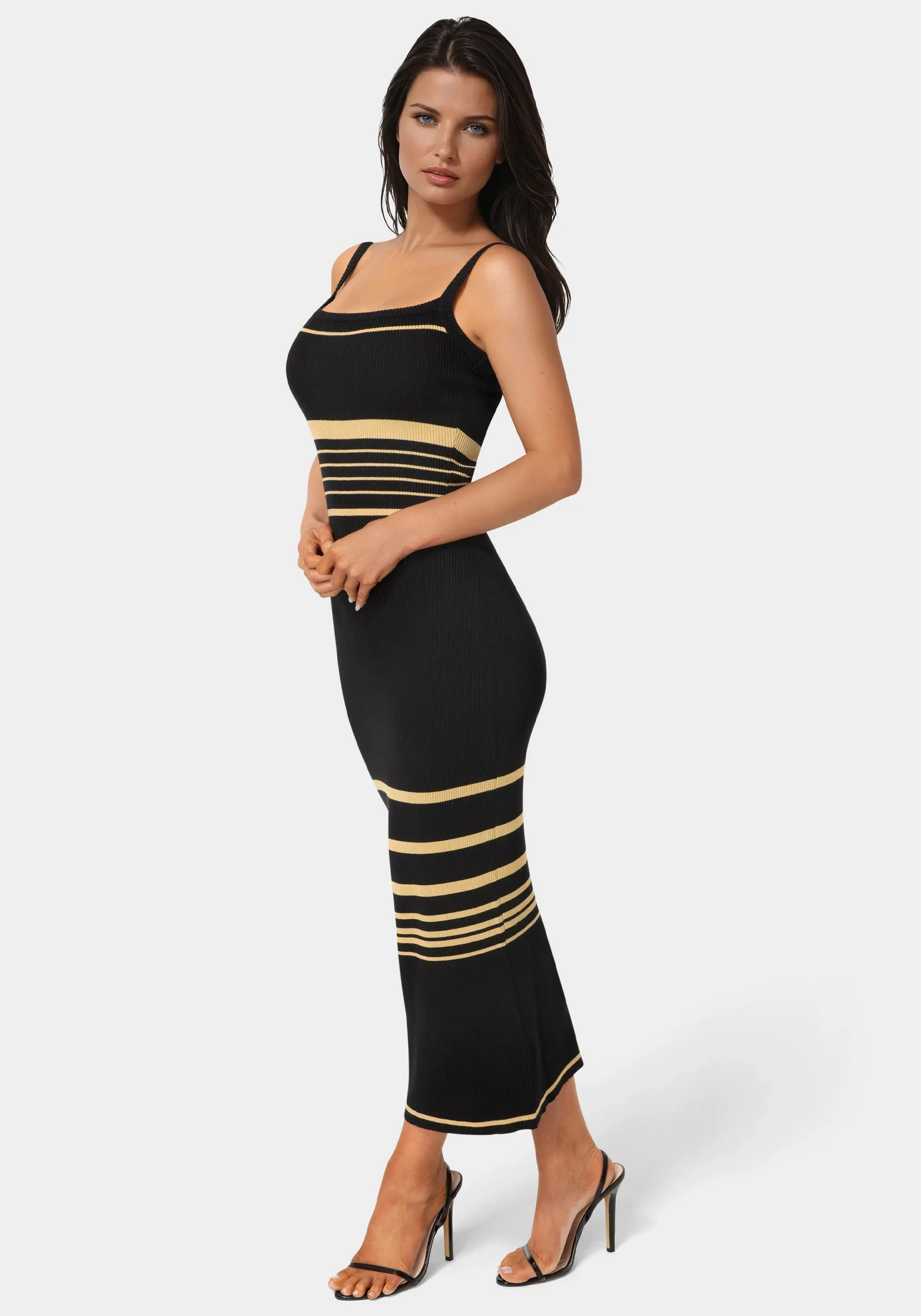 Illusion Sweater Bodycon Maxi Dress sold by Bebe product image thumbnail 2
