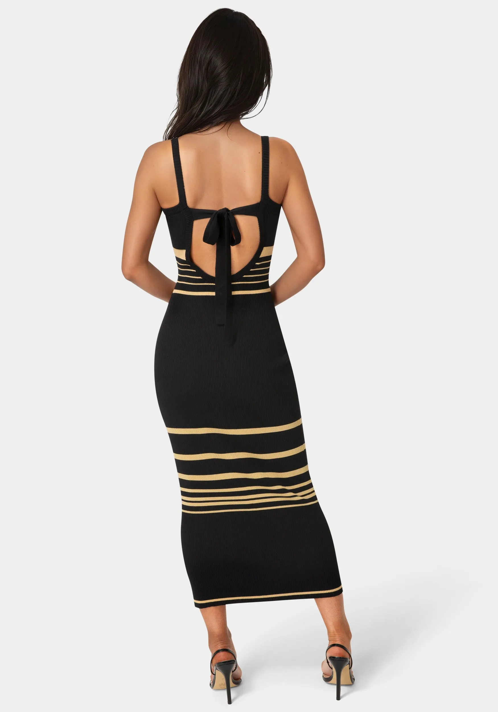 Illusion Sweater Bodycon Maxi Dress sold by Bebe product image thumbnail 3