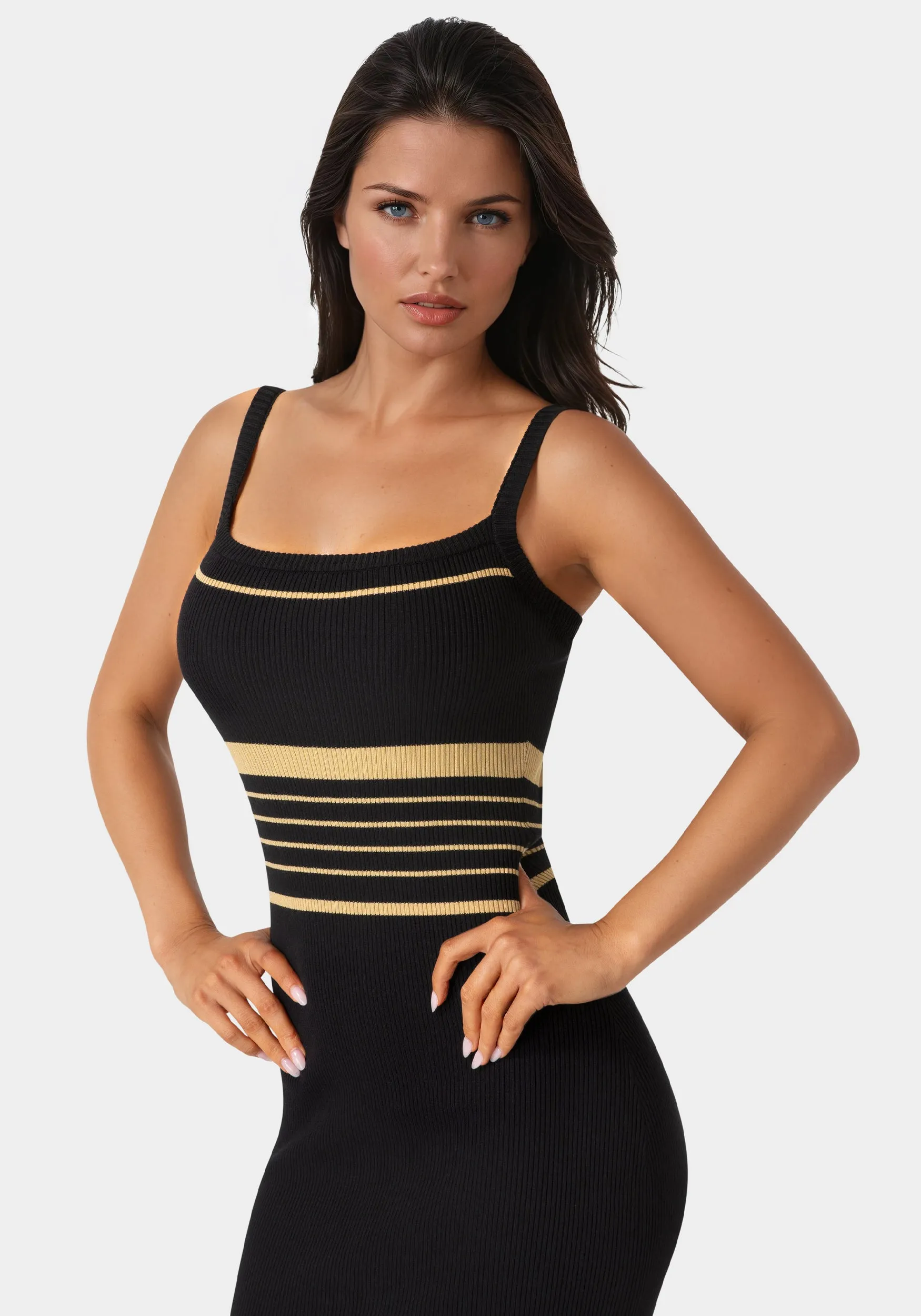 Illusion Sweater Bodycon Maxi Dress sold by Bebe product image thumbnail 4