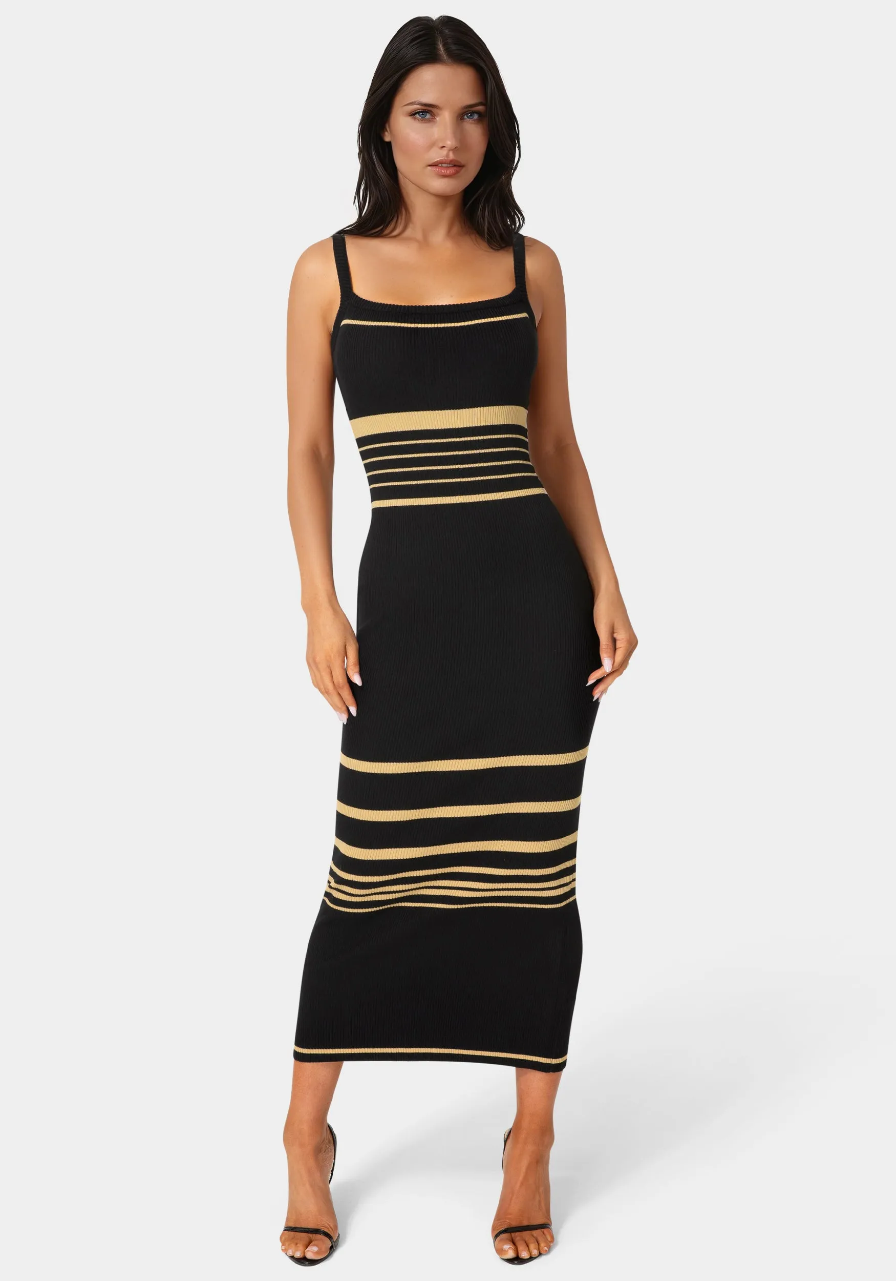 Illusion Sweater Bodycon Maxi Dress sold by Bebe