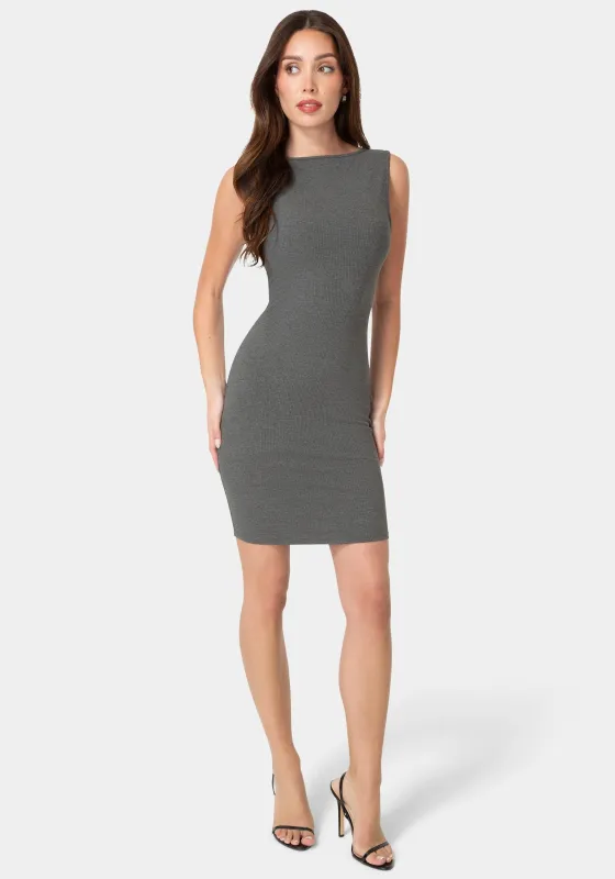 Ribbed Boatneck Mini Dress made by Jump