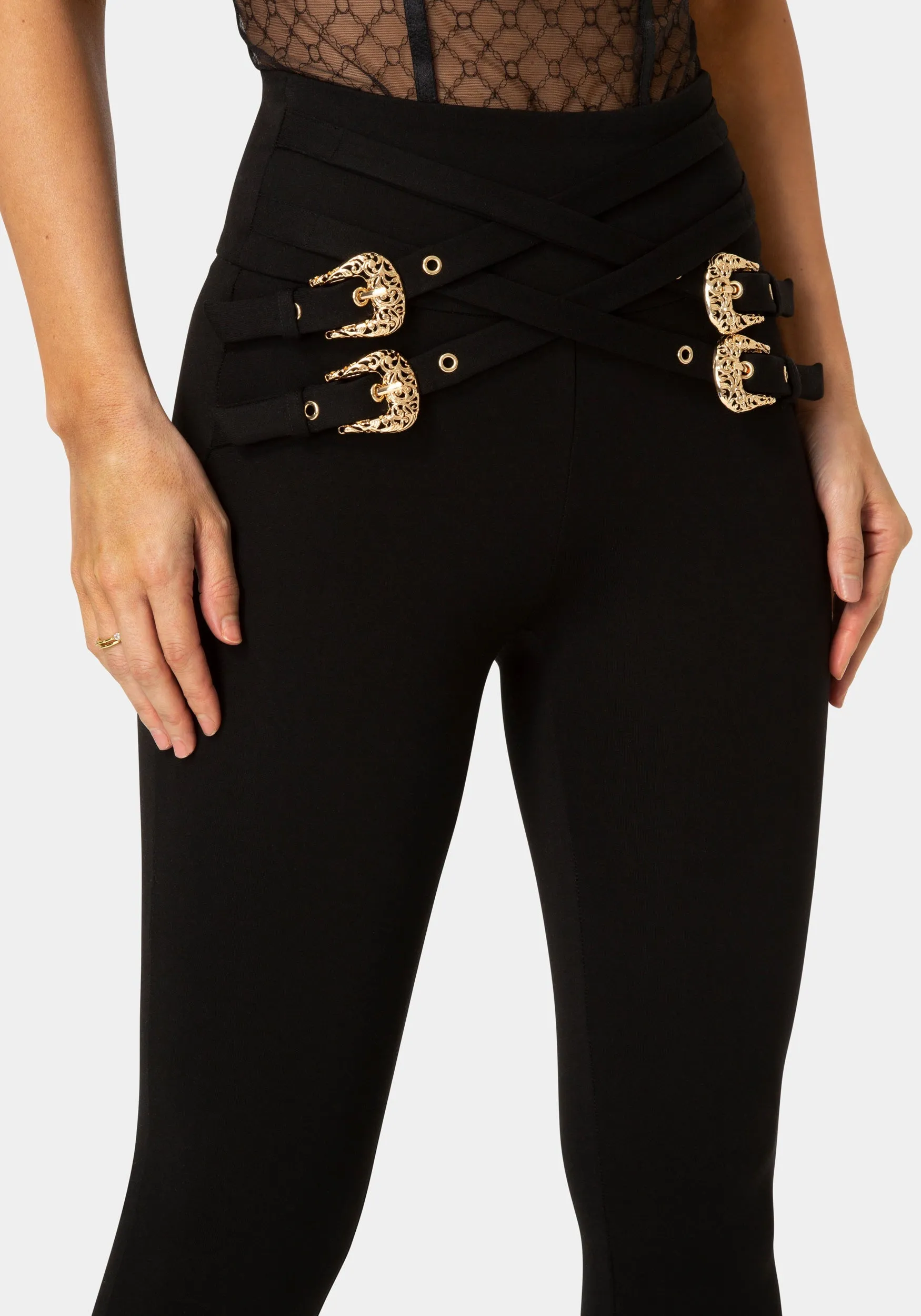 High Waisted Belted Legging sold by Bebe product image thumbnail 4