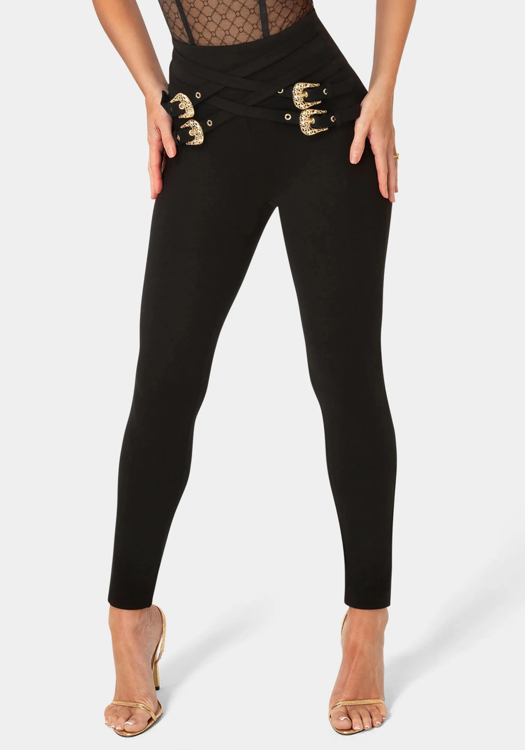 High Waisted Belted Legging sold by Bebe
