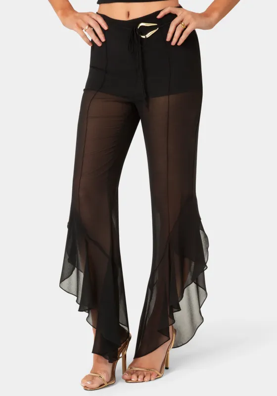 High Waist Ruffle Hem Pant made by TC