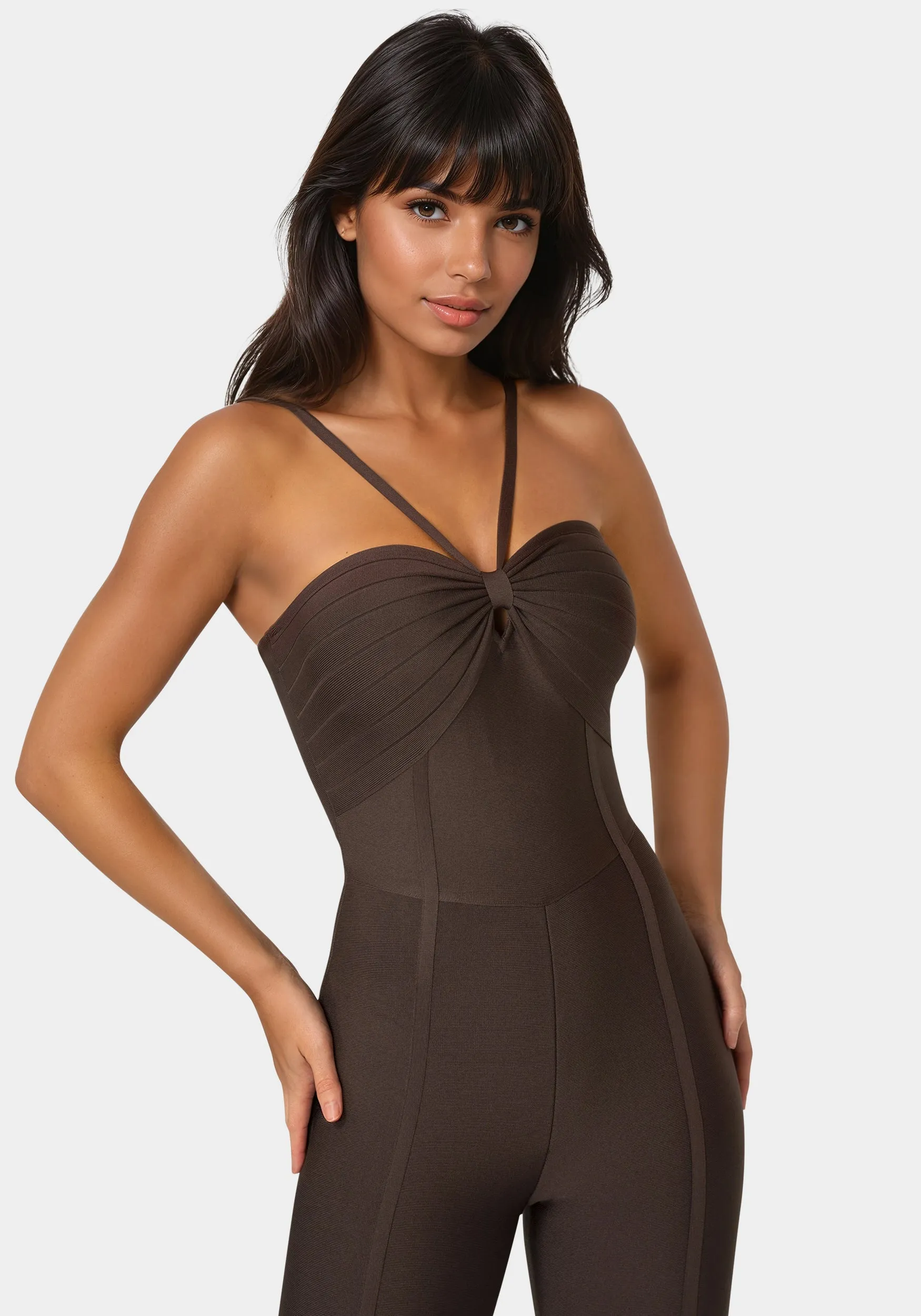 Bandage Mini Flare Leg Jumpsuit sold by Bebe product image thumbnail 4