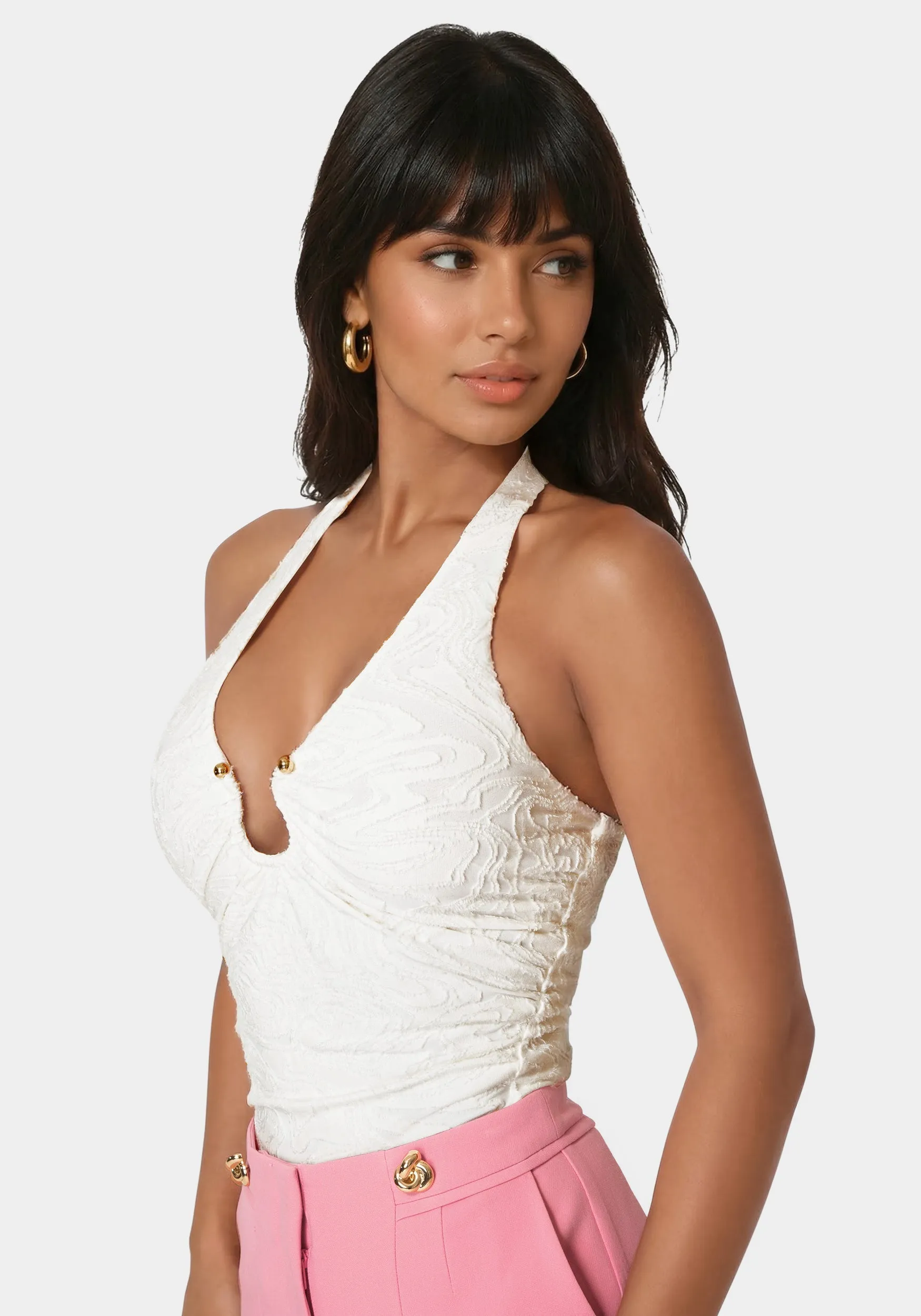 Halter Neck Knit Bodysuit sold by Bebe product image thumbnail 4