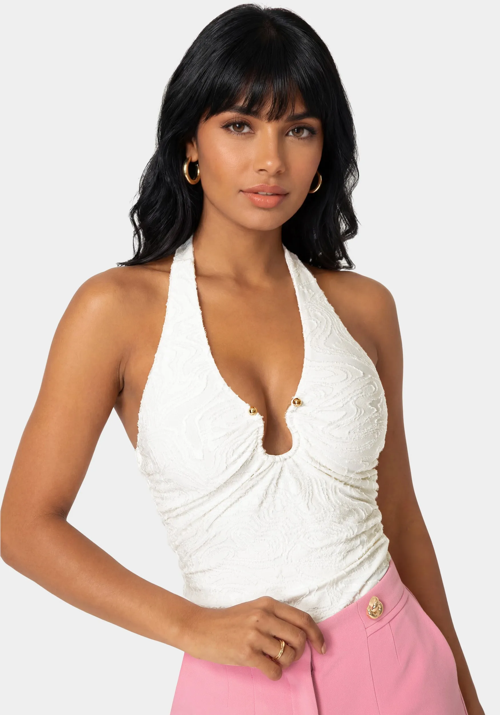 Halter Neck Knit Bodysuit sold by Bebe product image thumbnail 5