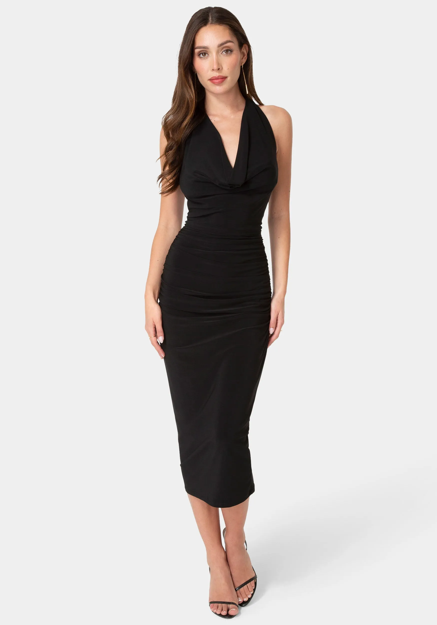 Sash Detail Cowl Neck Knit Dress sold by Bebe product image thumbnail 2