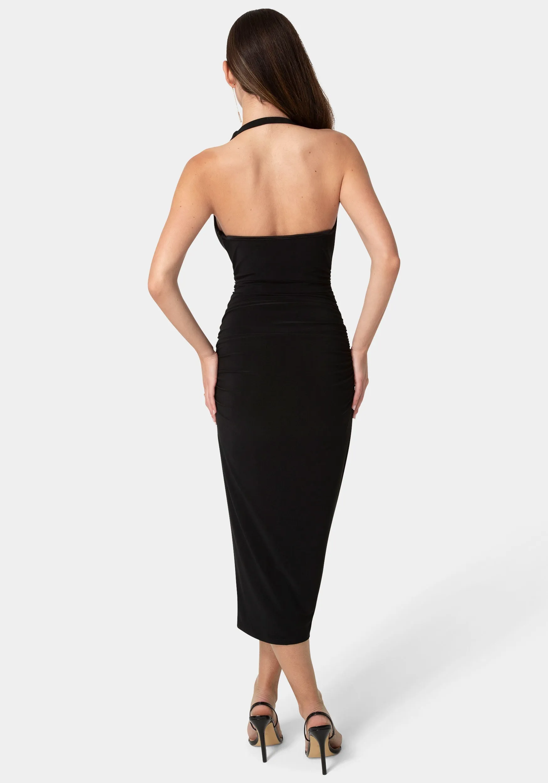 Sash Detail Cowl Neck Knit Dress sold by Bebe product image thumbnail 3