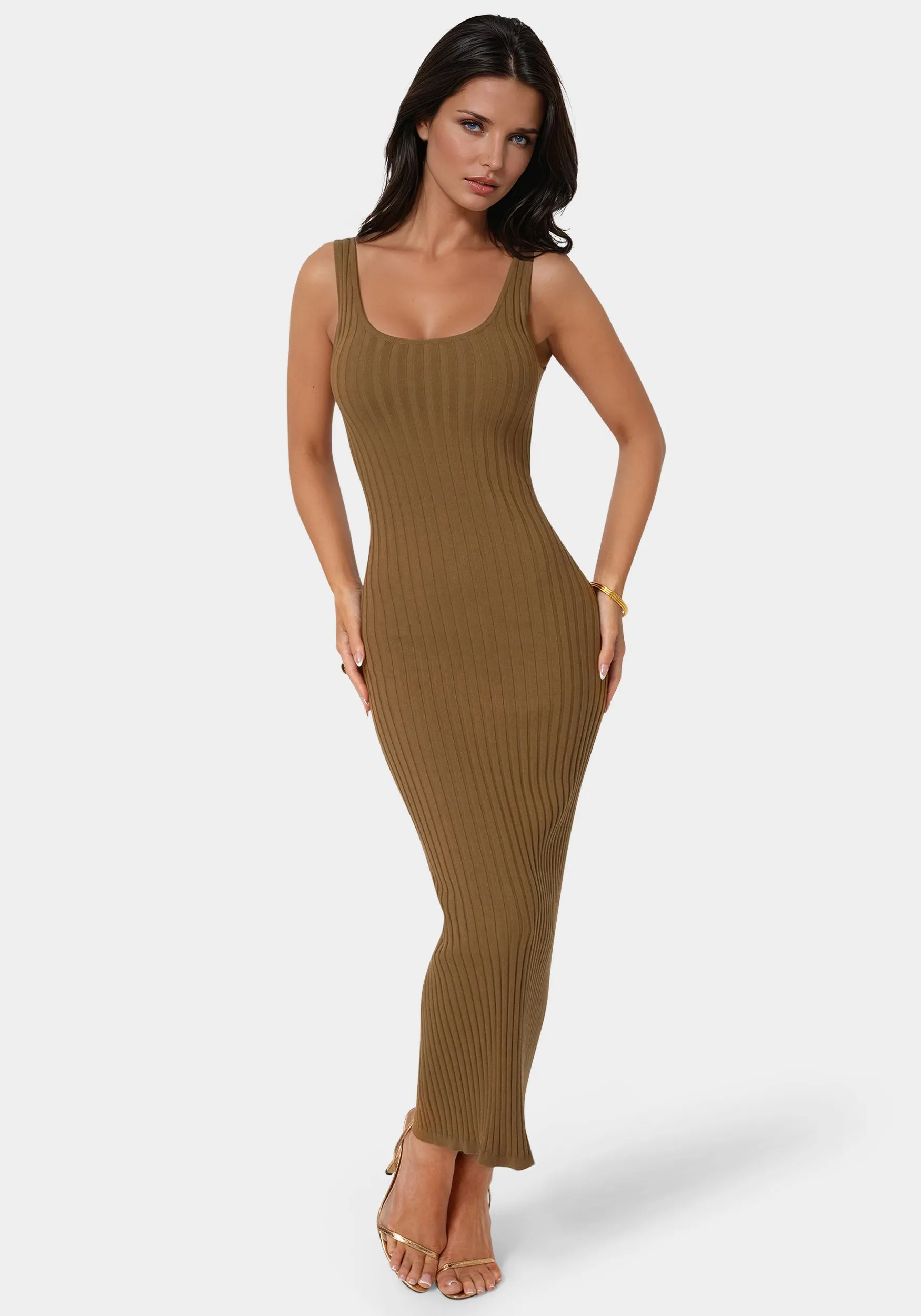 Crochet U-Neck Maxi Dress sold by Bebe