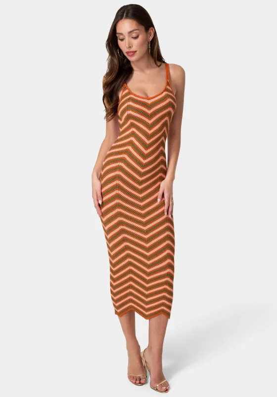 Chevron Crochet Midi Dress made by Jump