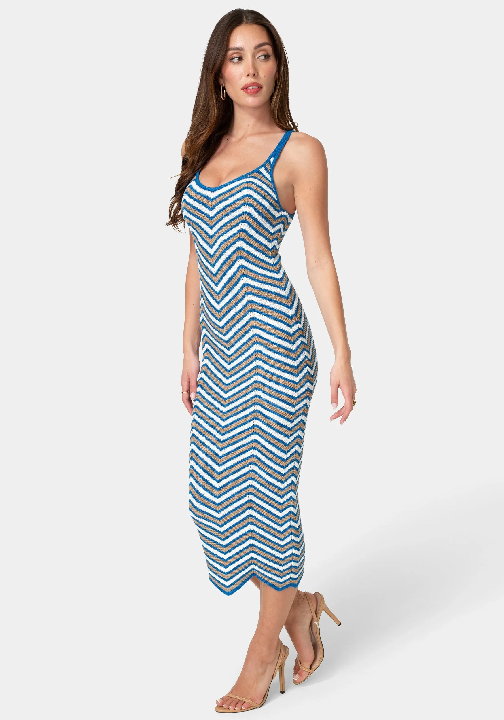 Chevron Crochet Midi Dress sold by Bebe product image thumbnail 2