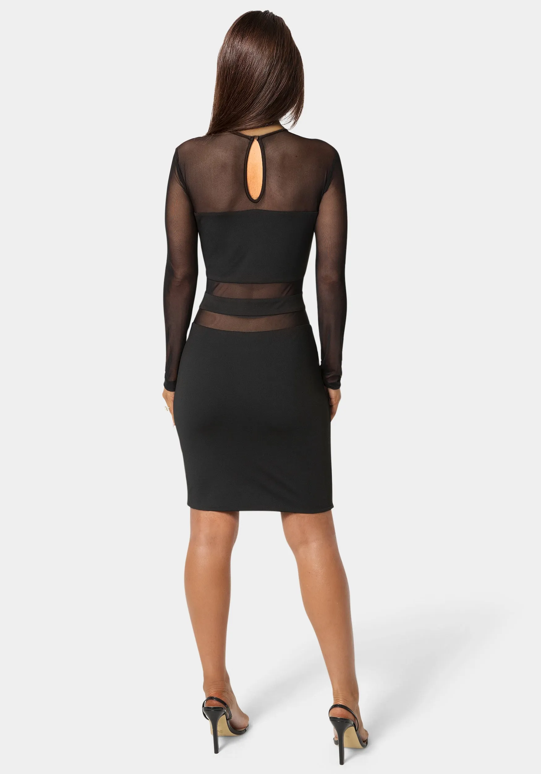 Illusion Mesh Mini Dress sold by Bebe product image thumbnail 3