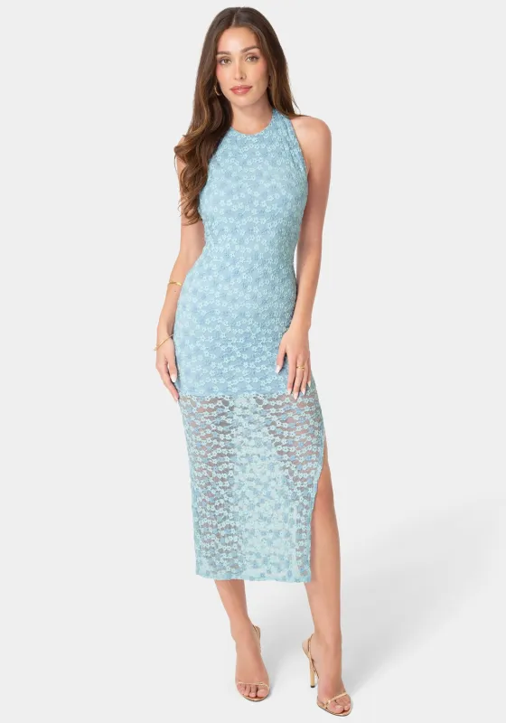 Daisy Lace High Neck Cowl Maxi Dress made by Jump