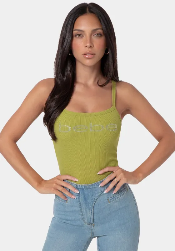 Bebe Logo Racer Back Rib Tank made by TC