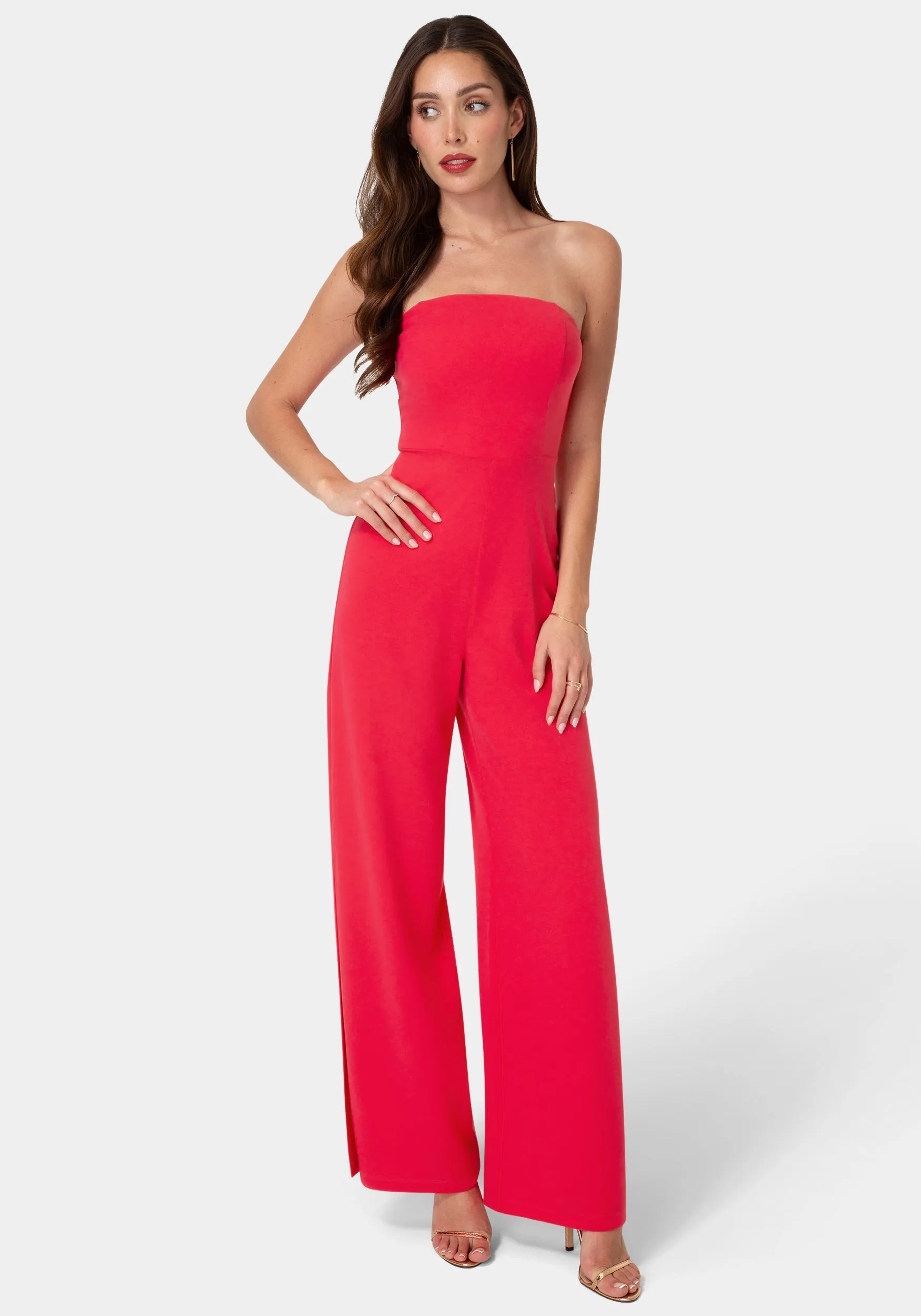 Strapless A-Line Jumpsuit sold by Bebe