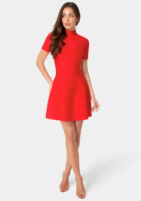 Fit and Flare Short Sleeve Bandage Dress made by Jump