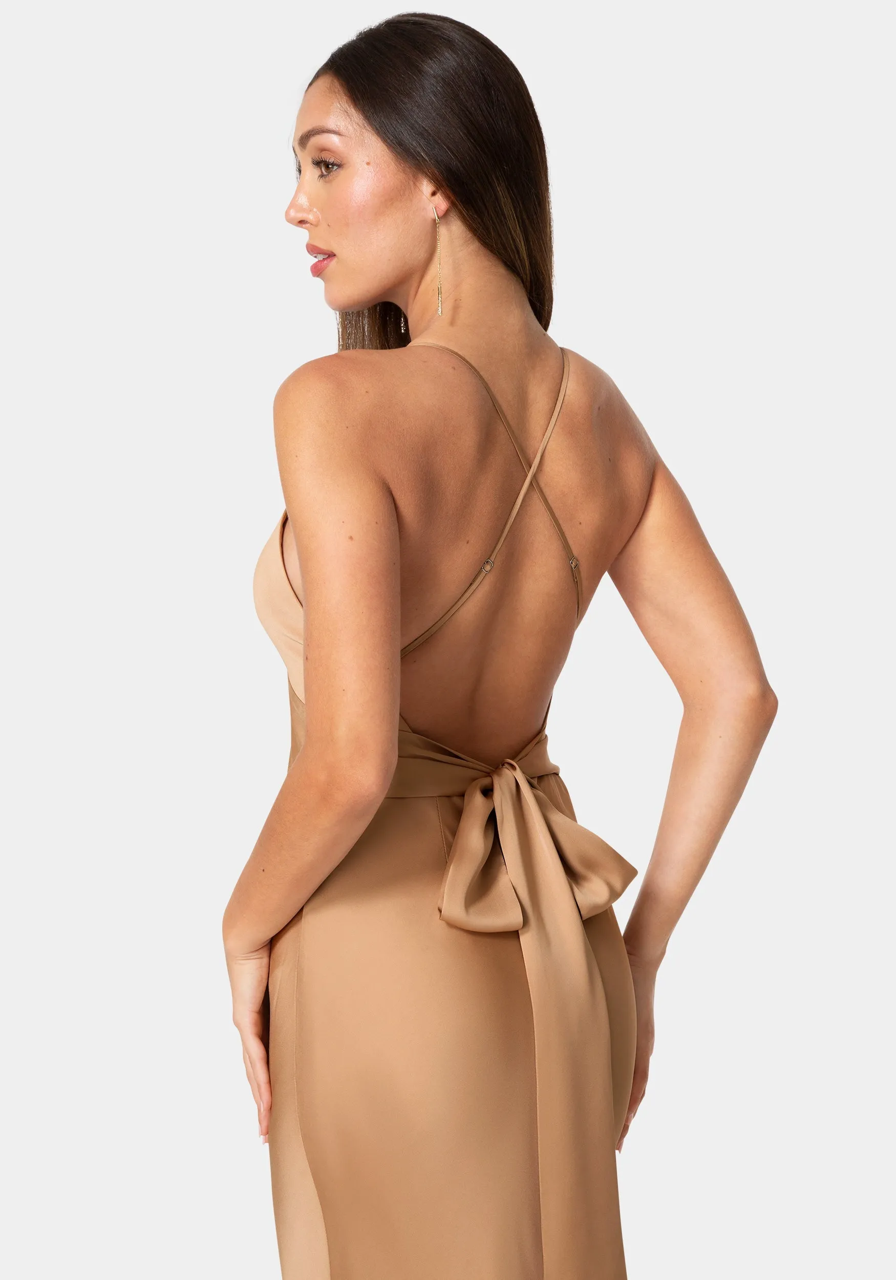 Tiered Satin High Low Gown sold by Bebe product image thumbnail 4