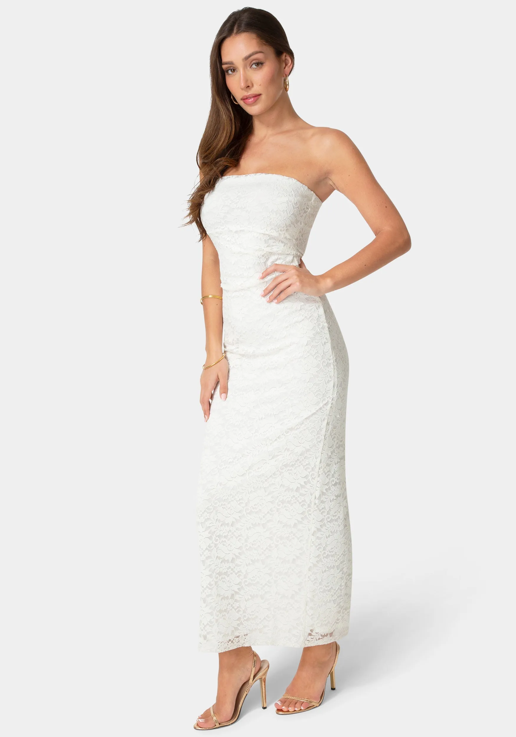 Lace Strapless Tube Maxi Dress sold by Bebe product image thumbnail 2
