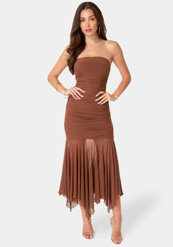 Powermesh Strapless Hanky Dress made by Jump