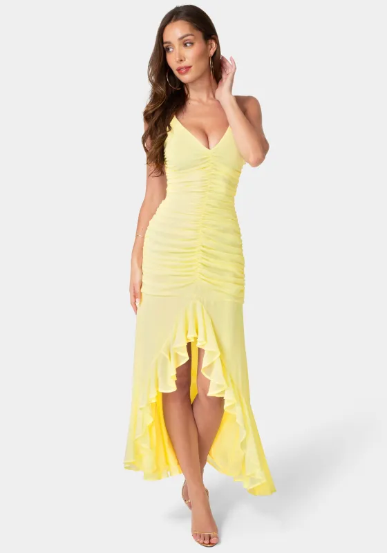 Ruched Chiffon Cascade Gown made by Jump