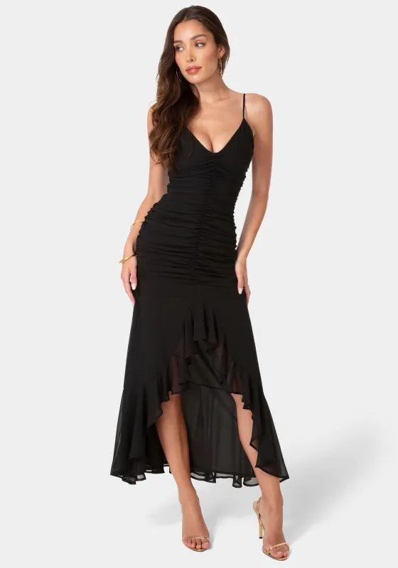 Ruched Chiffon Cascade Gown made by Jump