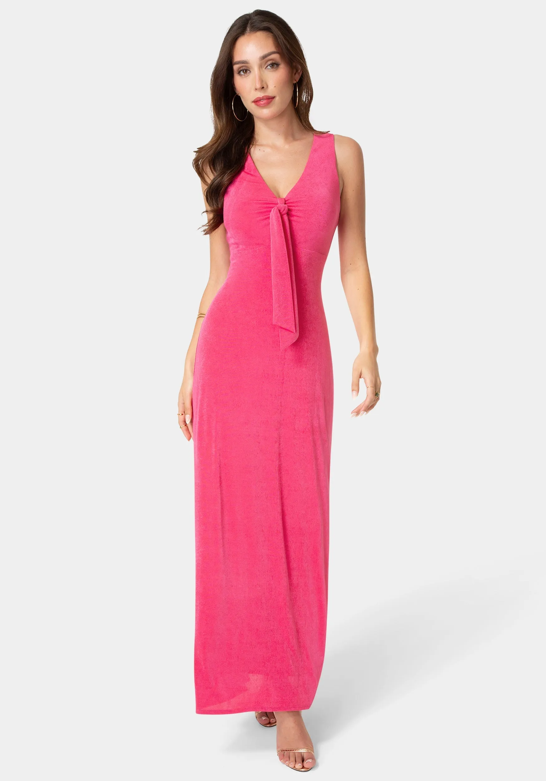 V-Neck Cutout Tie Maxi Dress sold by Bebe product image thumbnail 2
