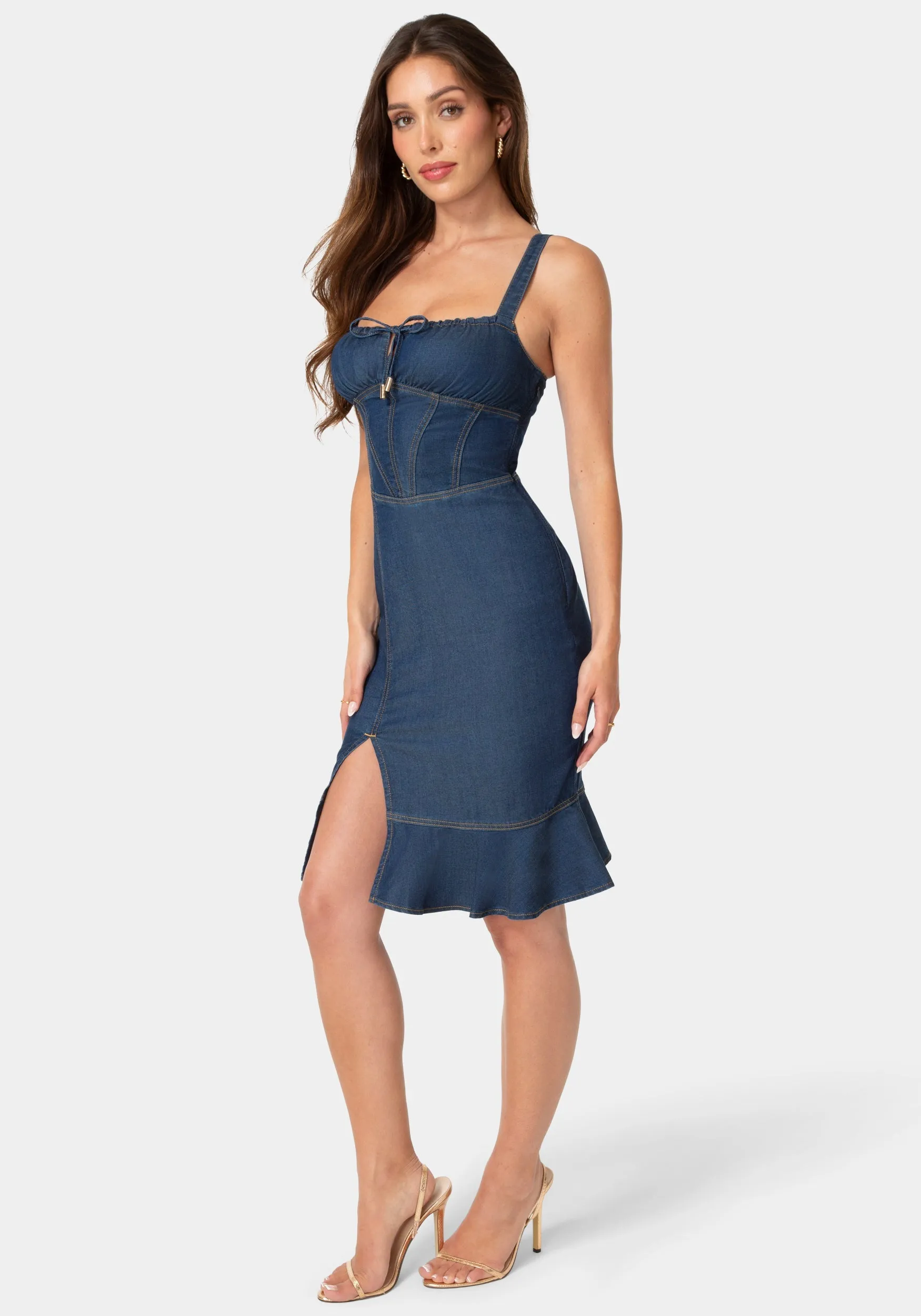 Tencel Midi Dress sold by Bebe