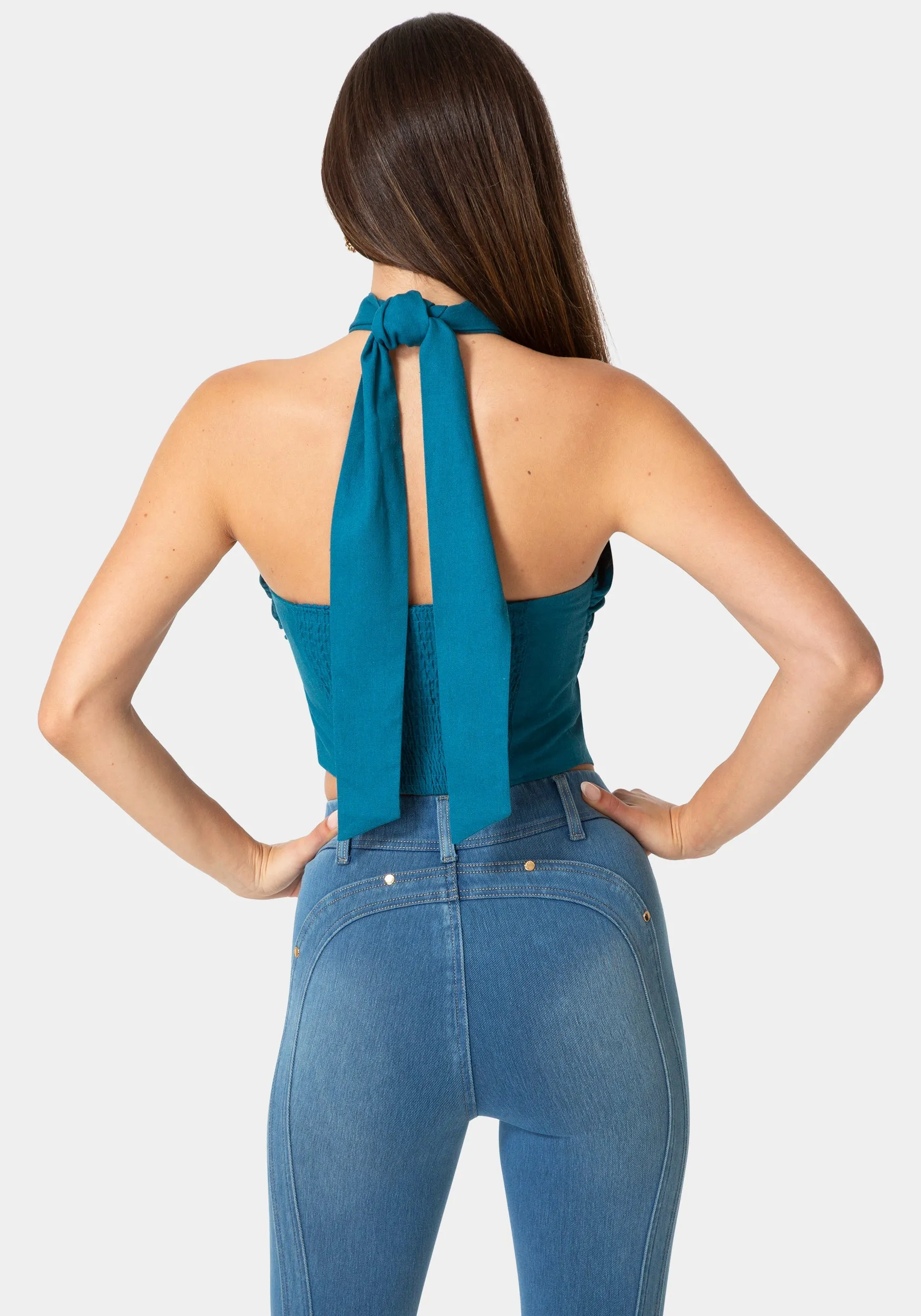 Versatile Scarf Linen Top sold by Bebe product image thumbnail 2