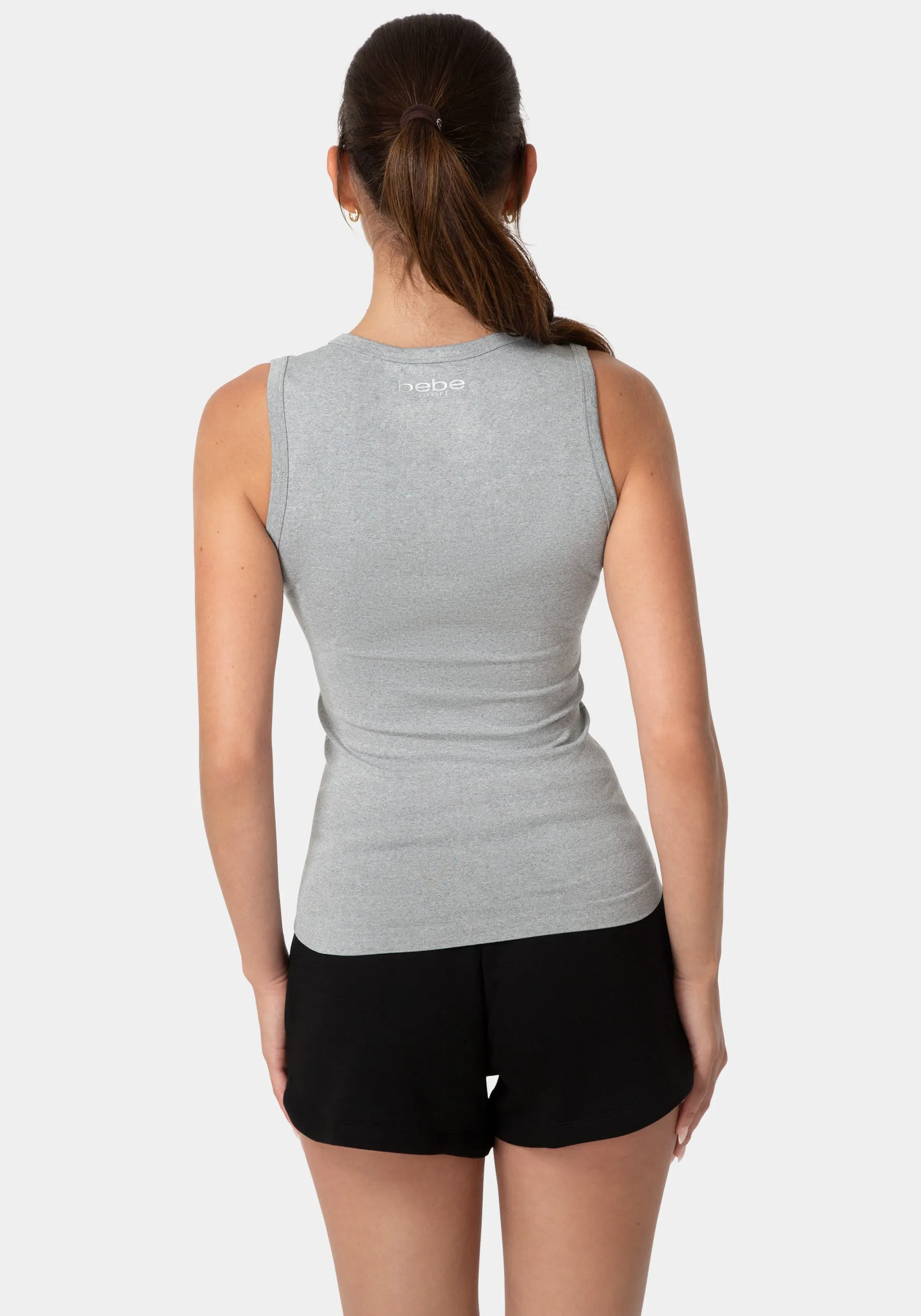 Double Front Seamless Tank With Foil Logo sold by Bebe product image thumbnail 2