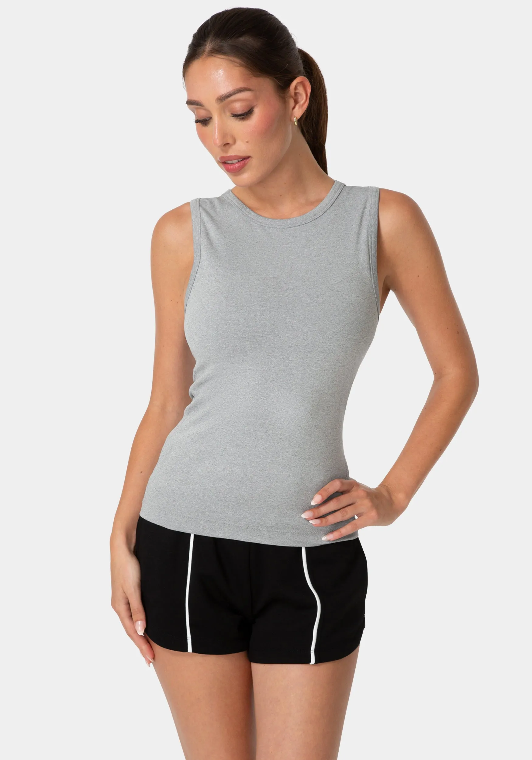 Double Front Seamless Tank With Foil Logo sold by Bebe product image thumbnail 3