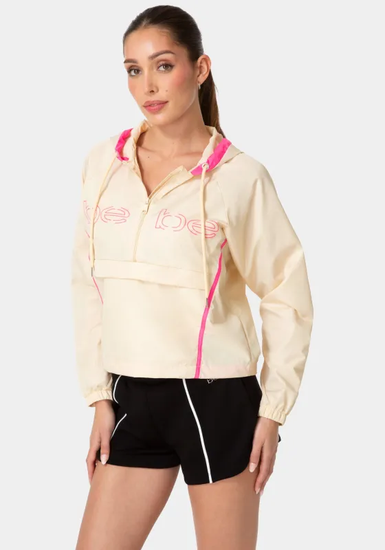 Bebe Half Zip Packable Woven Jacket made by Bebe