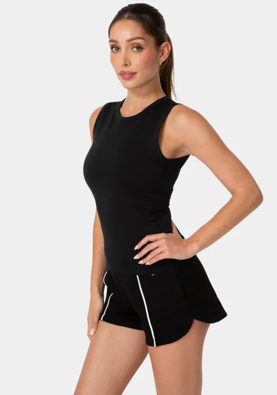 Double Front Seamless Tank With Foil Logo made by Bebe