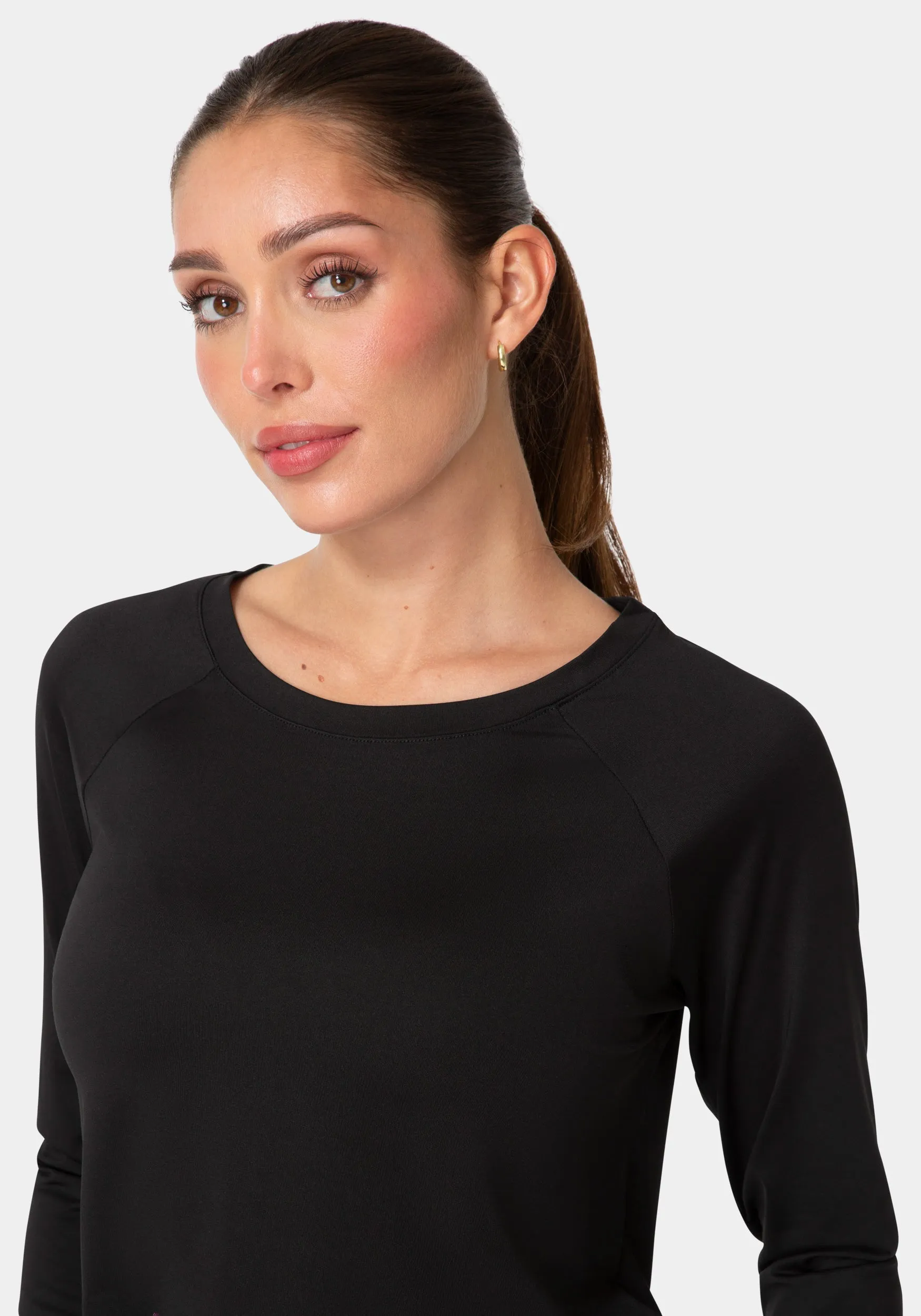 Bebe Sport Long Sleeve Laser Cut Top sold by Bebe product image thumbnail 4